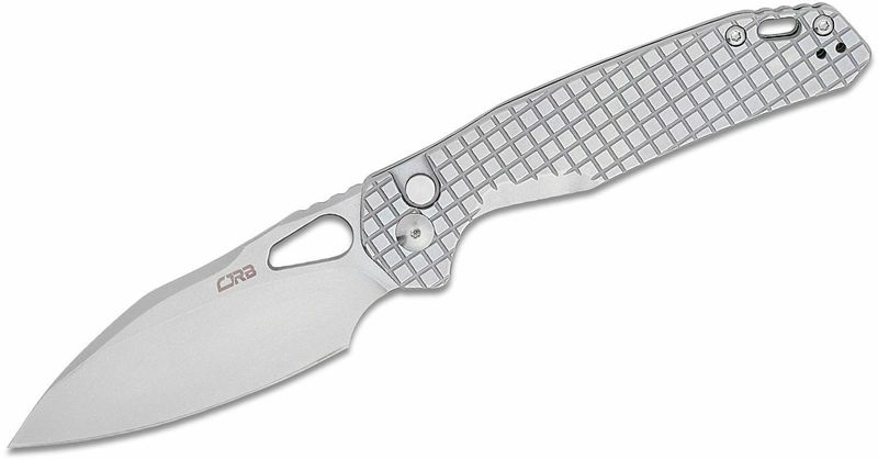 CJRB J1931-FST FRACK vreckový nôž 9,9 cm, Stonewash, celooceľový, textúra