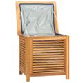 vidaXL Záhradný úložný box s vreckom 60x50x5 cm masívny teak