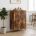 vidaXL Servírovacia skriňa Dymový dub 66 x 34,5 x 90 cm