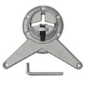 vidaXL Stolové nohy s nastaviteľnou výškou, brúsený nikel 870 mm 4 ks