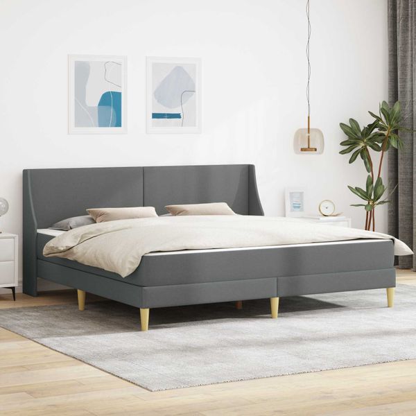 vidaXL Rám postele s matracom Tmavo šedá 180 x 200 cm Polyester