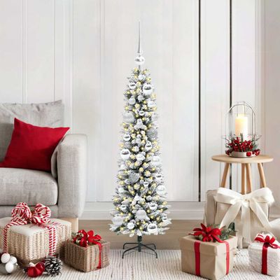 vidaXL Umelý vianočný stromček Biela 120 cm PVC, kov a plast