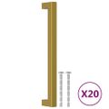 vidaXL Rukoväte na skrinku 20 ks zlaté 192 mm nehrdzavejúca oceľ