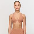 Športová podprsenka Halter Fierce Caramel - GymBeam, veľkosť XS