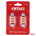 LED CANBUS 4014 12SMD Festoon C5W C10W C3W 39mm White 12V/24V