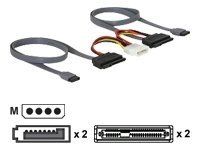 Kábel SATA - Serial ATA 150/300 - 4-pinové interné napájanie, SATA do SATA combo (F) - 50 cm