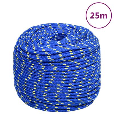 vidaXL Lodné lano modré 8 mm 25 m polypropylén