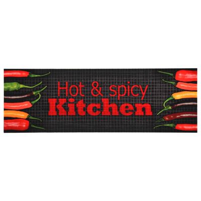 vidaXL Kuchynský koberec prateľný dizajn Hot & Spicy 60x300 cm