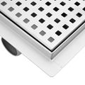 vidaXL Odtok sprchy s bodkami Strieborná 20 x 20 cm Nerezová oceľ 304