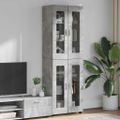 vidaXL Highboard FLORIN 60 x 35 x 182 cm Betónová šedá
