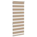 vidaXL Zebrová roleta pieskovo hnedá 55x150 cm šírka látky 50,9 cm polyester
