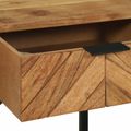 vidaXL Nočný stolík Hnedá 40 x 35 x 50 cm Masívna akáciová drevo a kov
