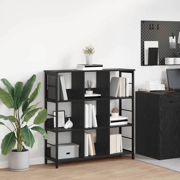 vidaXL Regál na knihy Čierny dub 102 x 32 x 104,5 cm Kompozitné drevo