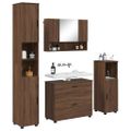vidaXL Sada kúpeľňového nábytku 4 ks Hnedý dub 35 x 30 x 192 cm
