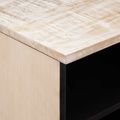 vidaXL TV skrinka Biela 80 x 33,5 x 46 cm Masívne mango drevo