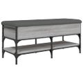 vidaXL Lavička na topánky sivá sonoma 102x42x45 cm kompozitné drevo