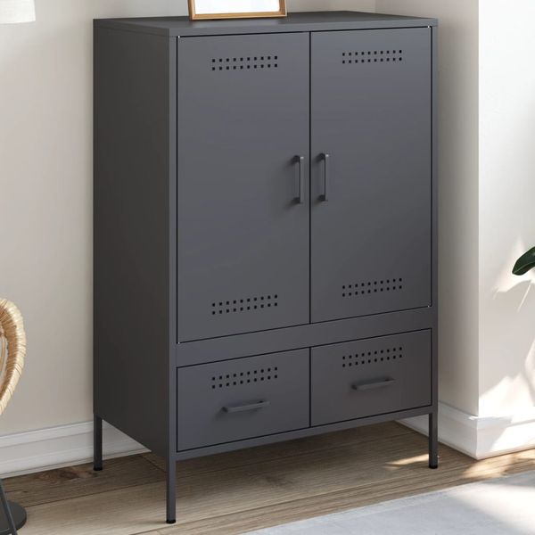 vidaXL Vysoká skrinka antracit 68x39x101,5cm oceľ