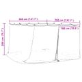 vidaXL Moskytiéra na altánok 220 mesh Čierna 3,6 x 3,6 x 2 m Polyester