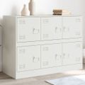 vidaXL Komoda biela 99x39x73 cm oceľ