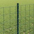 vidaXL Euro oplotenie s pilierom 10 x 0,6 m PVC potiahnutá oceľ Zelená