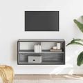 vidaXL TV skrinka sivá sonoma 80x31x39,5 cm kompozitné drevo a kov