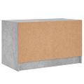 vidaXL TV skrinka so sklenenými dvierkami betónovo sivá 68x37x42 cm