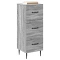 vidaXL Zásuvkový kabinet Sivá sonoma 33 x 34,5 x 89,5 cm