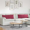 vidaXL Vankúše na pohovku 2 pcs Víno červené 120 x 40 cm