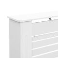 vidaXL Kryty na radiátor 2 ks, biele 152x19x81,5 cm, MDF