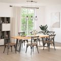 vidaXL Nohy k jedálenskému stolu v tvare U, 2 ks, antracitové, 60 x (72-73) cm, oceľ