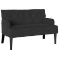 vidaXL Chesterfield lavica Čierna 112 x 65,5 x 75 cm Zamat