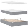 vidaXL Postel s úložným prostorem a matrací Svetlosivá 120 x 200 cm