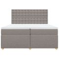 vidaXL Boxspring posteľ s matracom sivohnedý 200x200 cm látka