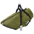 vidaXL Psí kabát Armádna zelená L44 Flís a polyester