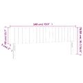 vidaXL Čelo postele s LED krémové 180x5x78/88 cm látka