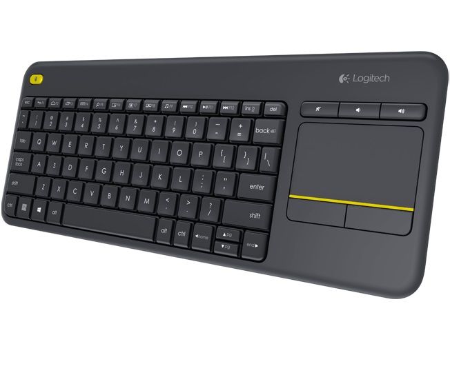 Logitech K400 plus/Bezdrôtová USB/US layout/Čierna