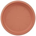 vidaXL Kruhový kvetinový podnos 6 ks Tehlovo červená Ø 14 x 2 cm Plast