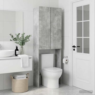 vidaXL Toaletná skriňa ZWOLLE Betónovo sivá 66 x 25,5 x 190 cm