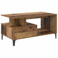 vidaXL Konferenčný stolík Staré drevo 90 x 49 x 45 cm Kompozitné drevo