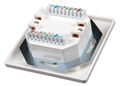Solarix - zásuvka CAT5E UTP 2 x RJ45 pod omietku biela