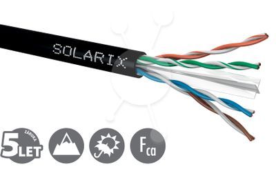 Inštalačný kábel Solarix CAT6 UTP PE Fca vonkajší 500m/cievka SXKD-6-UTP-PE