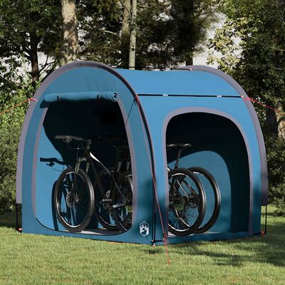 vidaXL Stan na uskladnenie bicyklov Modrá 218 x 156 x 180 cm