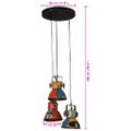 vidaXL Závesná lampa 25 W viacfarebná 30x30x100 cm E27