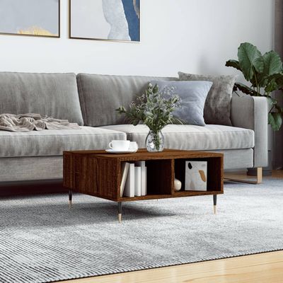 vidaXL Konferenčný stolík hnedý dub 60x60x30 cm kompozitné drevo