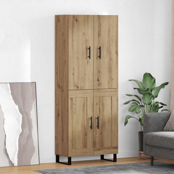 vidaXL Highboard 2 pcs Remeselný dub 69,5 x 34 x 180 cm