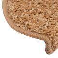 vidaXL Schodové rohože 15 ks 65x21x4 cm béžové, polkruhové, veľké