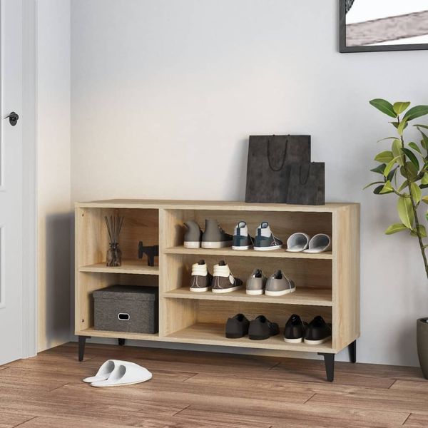vidaXL Botník dub sonoma 102x36x60 cm spracované drevo