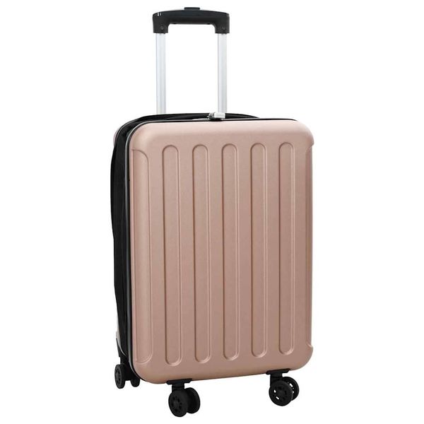 vidaXL Kufor so zámkom ružovozlatá 34 x 23 x 55.5 cm ABS plast