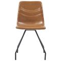 vidaXL 11-dielna jedálenská súprava koňaková umelá koža