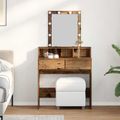 vidaXL Toaletný stolík Staré drevo 80 x 41 x 144.5 cm Kompozitné drevo